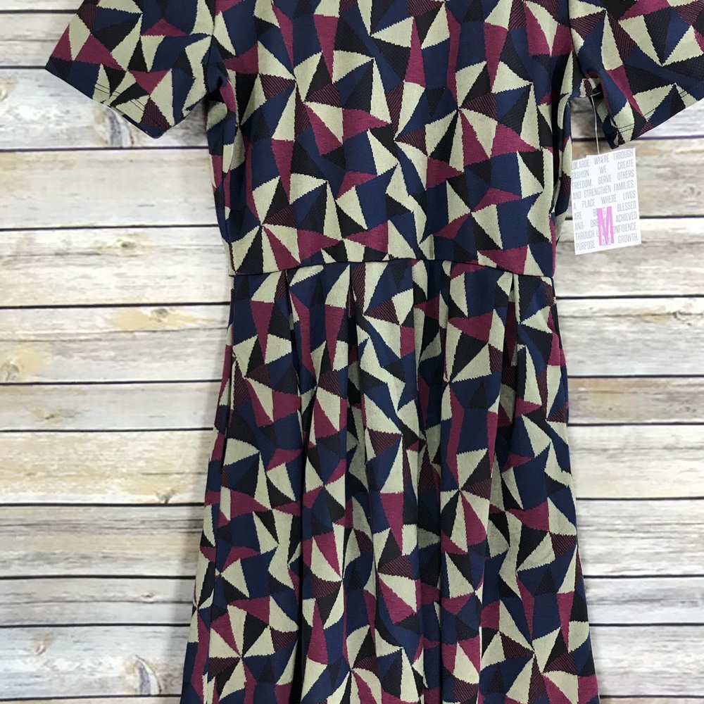 LuLaRoe Amelia Geometric Print Dress - Picture 3 of 8